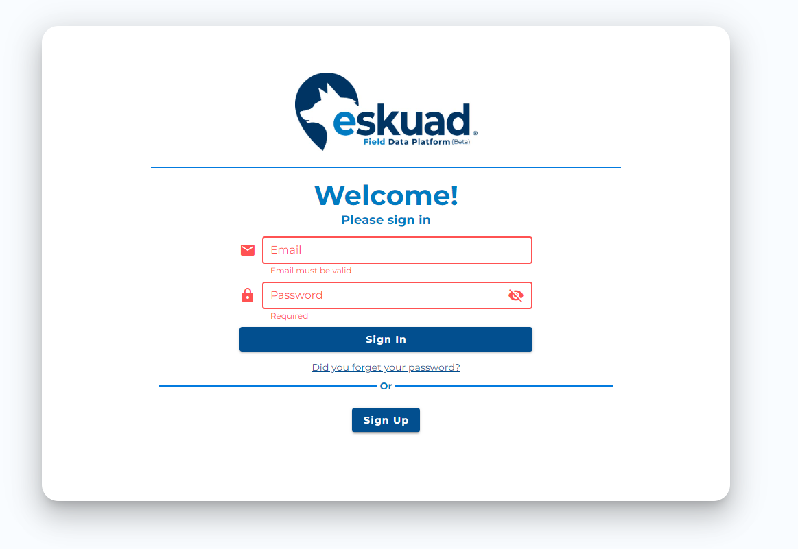 Eskuad Web App